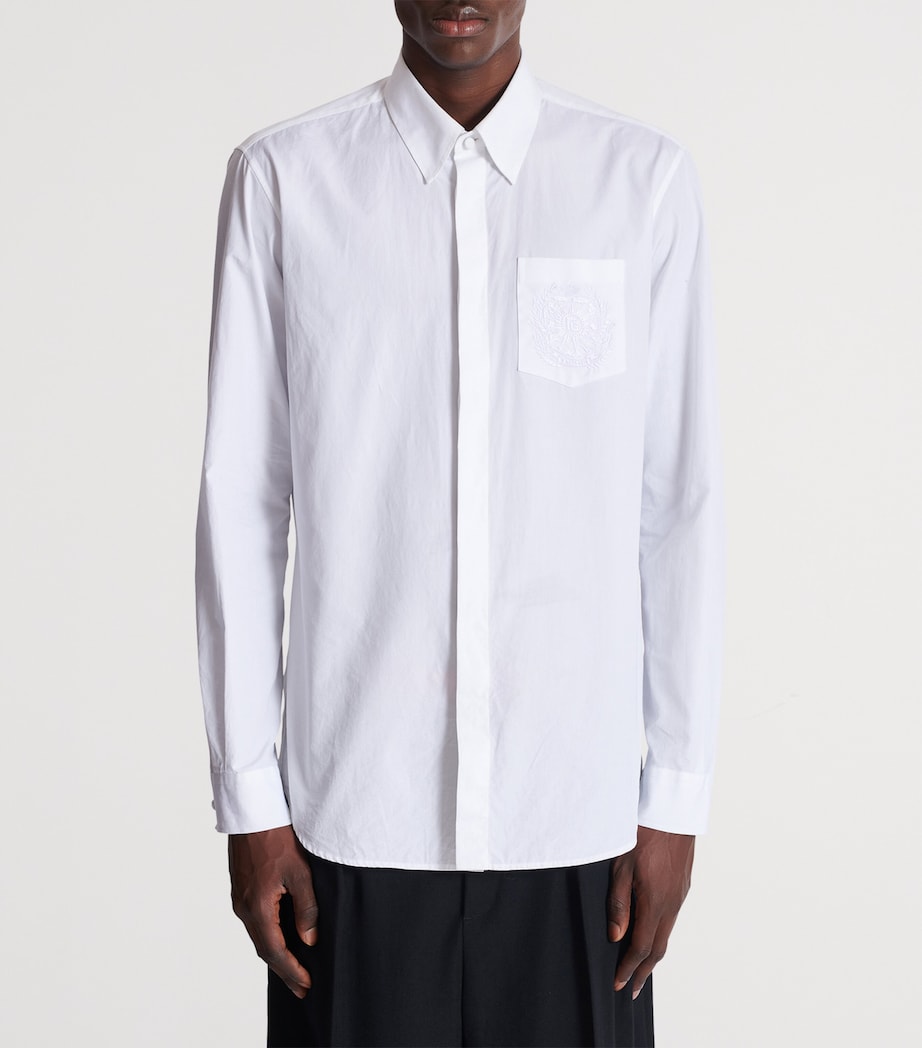 Cotton Poplin Crest Shirt 0FB BLANC OPTIQUE Image 4