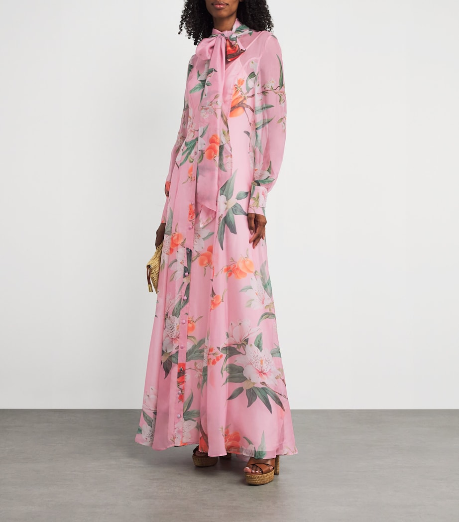 Chiffon Floral Lilith Maxi Dress LAVISH PRINT IN PINK Image 2