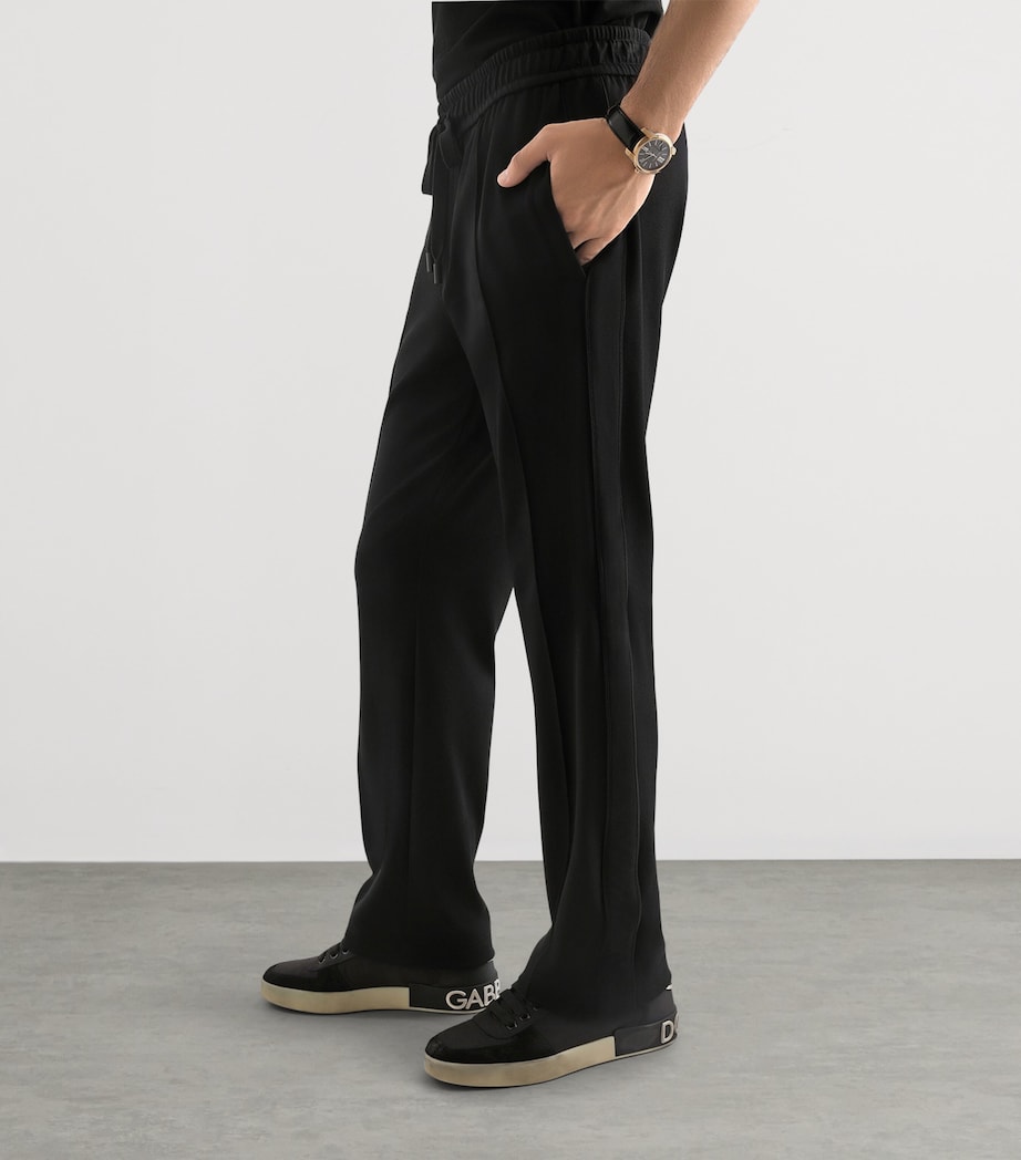 Dolce&Gabbana Mens Straight Tailored Sweatpants Black Image 3