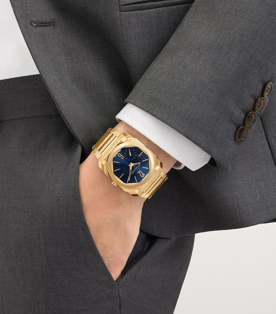 Yellow Gold Octo Finissimo Watch 40mm BLUE Image 3