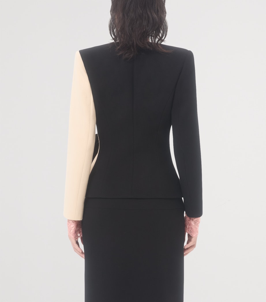 Virgin Wool Bow Blazer TB1 Image 5