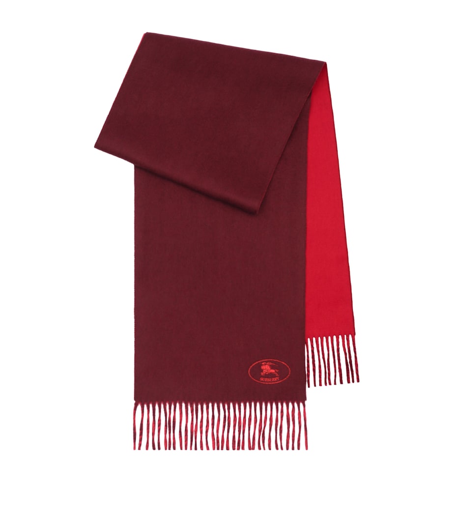 Burberry Cashmere EKD Stamp Scarf Oxblood/post Image 1