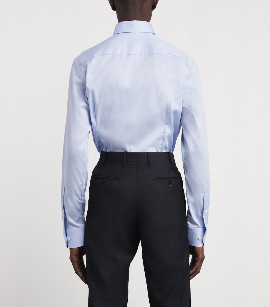 Cotton Contemporary Fit Shirt BLUE Image 4