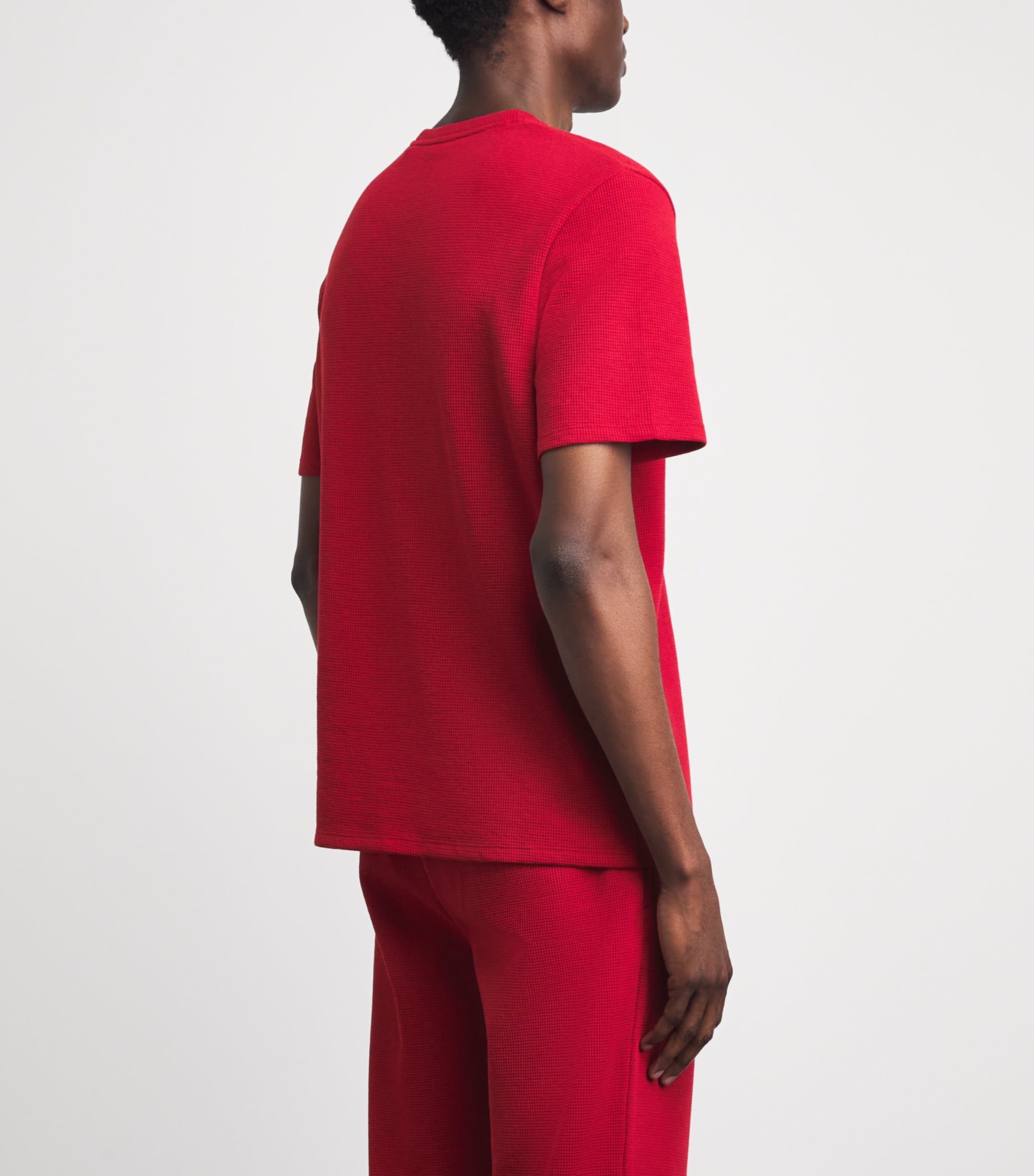 BOSS Red Waffle-Knit Logo T-Shirt | Harrods US