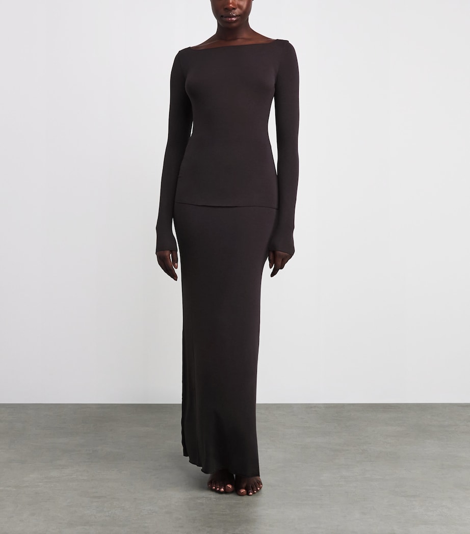 Sheer Modal Boat-Neck T-Shirt PHOENIX Image 2