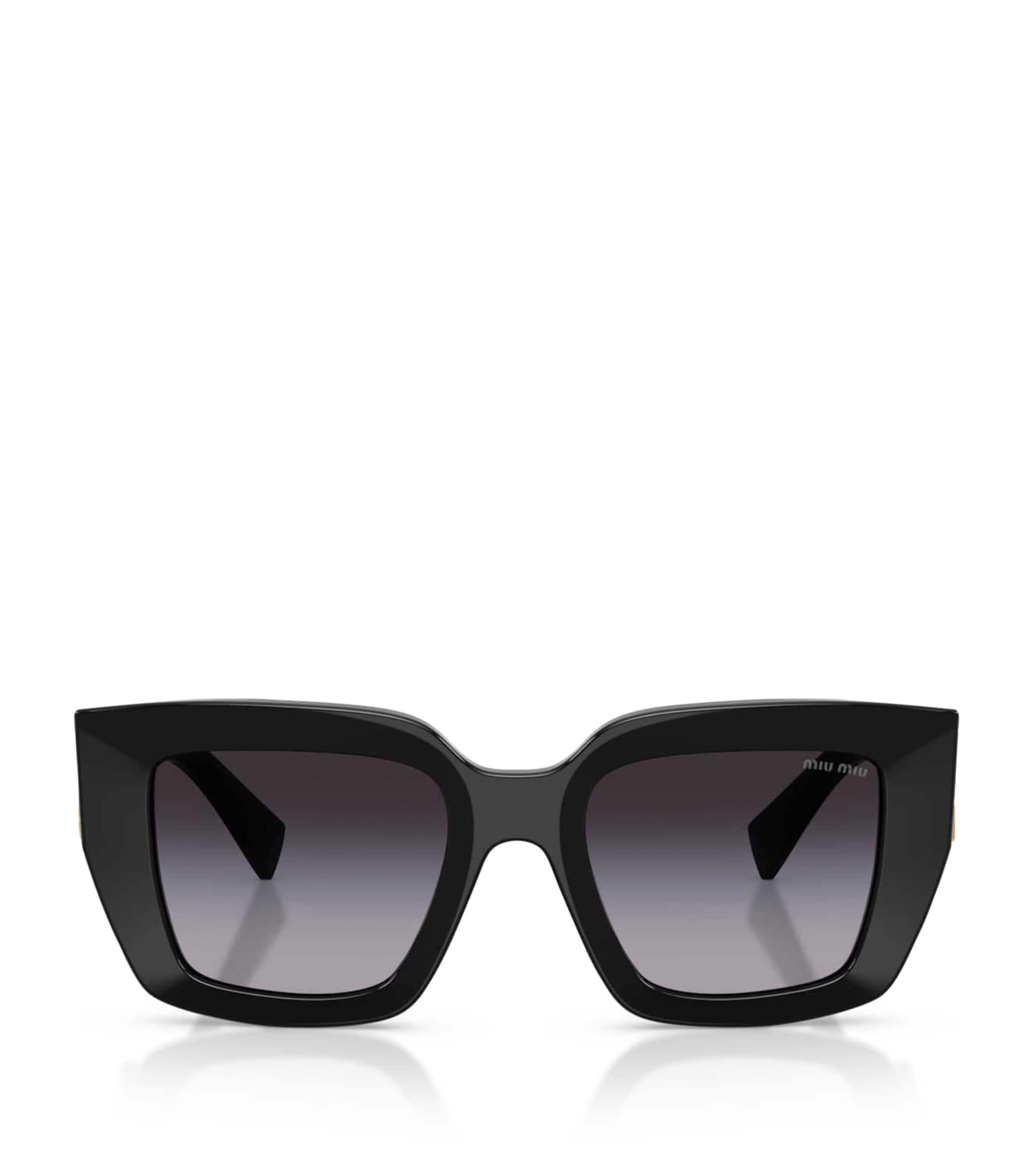 Miu Miu Acetate MU B05S Square Sunglasses Black Image 1