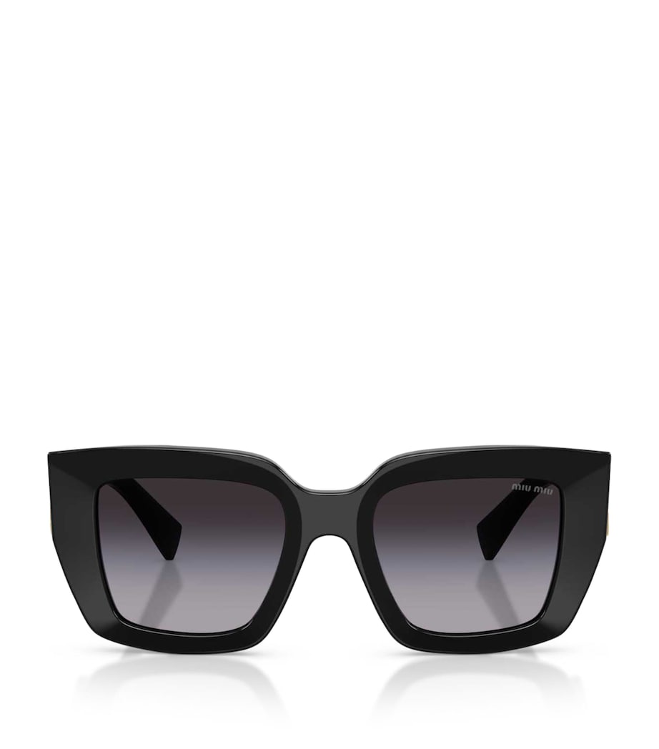 Miu Miu Acetate MU B05S Square Sunglasses Black Image 1