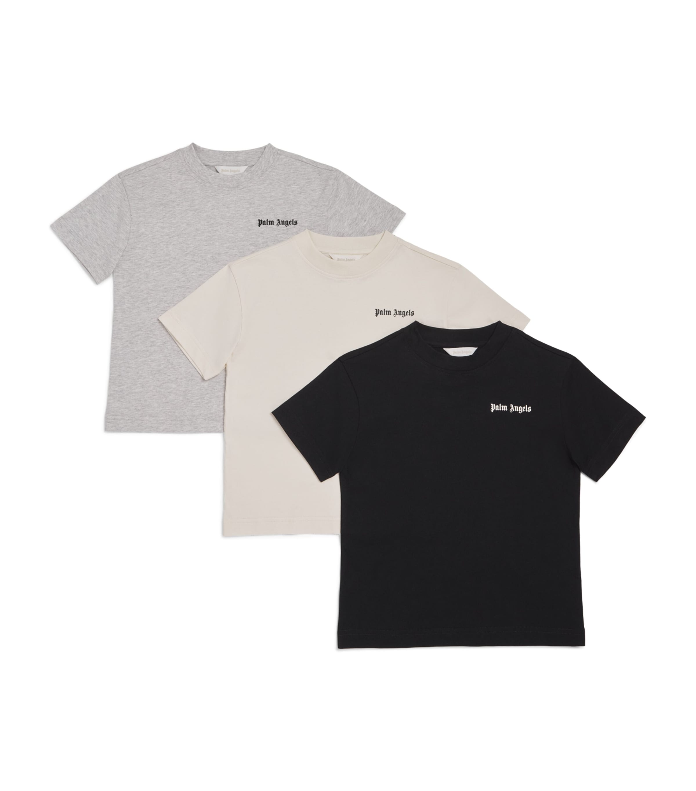 Palm Angels Kids Pack of 3 Cotton Logo T-Shirts (4-12+ Years) Image 1