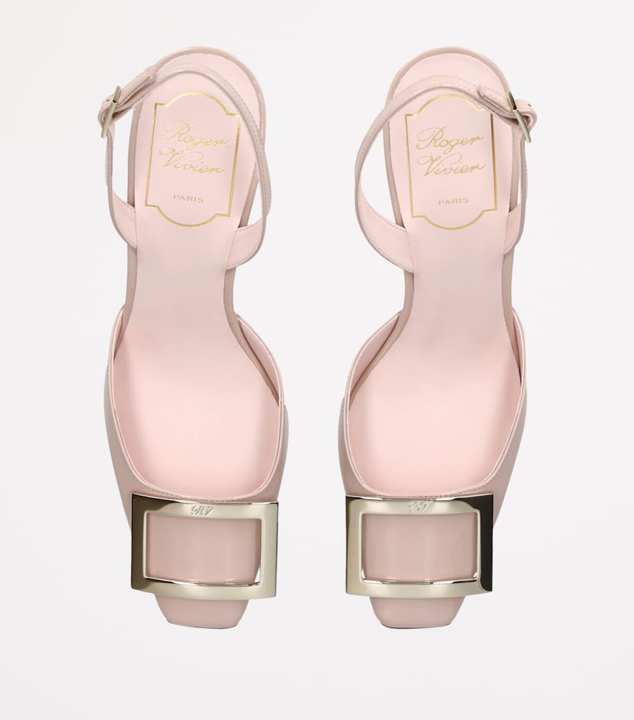 Leather Trompette Slingback Pumps 70 BLUSH Image 4