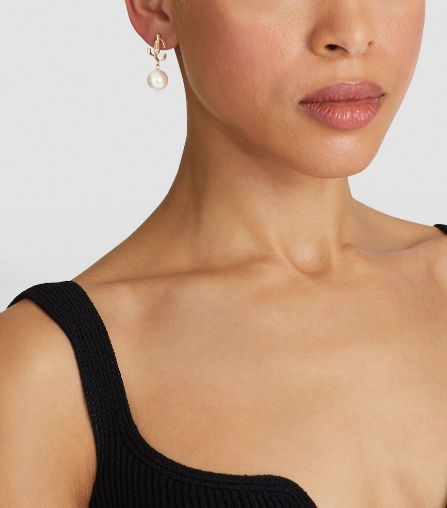 Pearl JC Earrings GOLD/WHITE Image 4