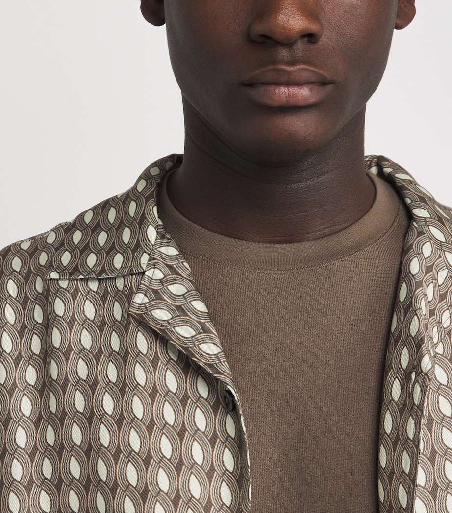 Tencel Moneto Print Shirt KHAKI-03 Image 6