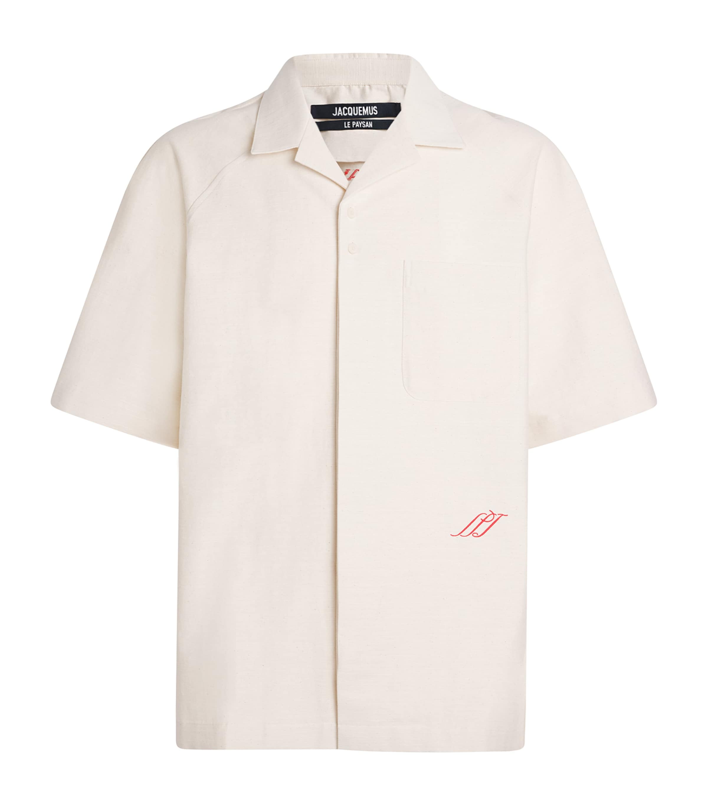 Jacquemus White Cotton-Blend Camp-Collar Shirt | Harrods US