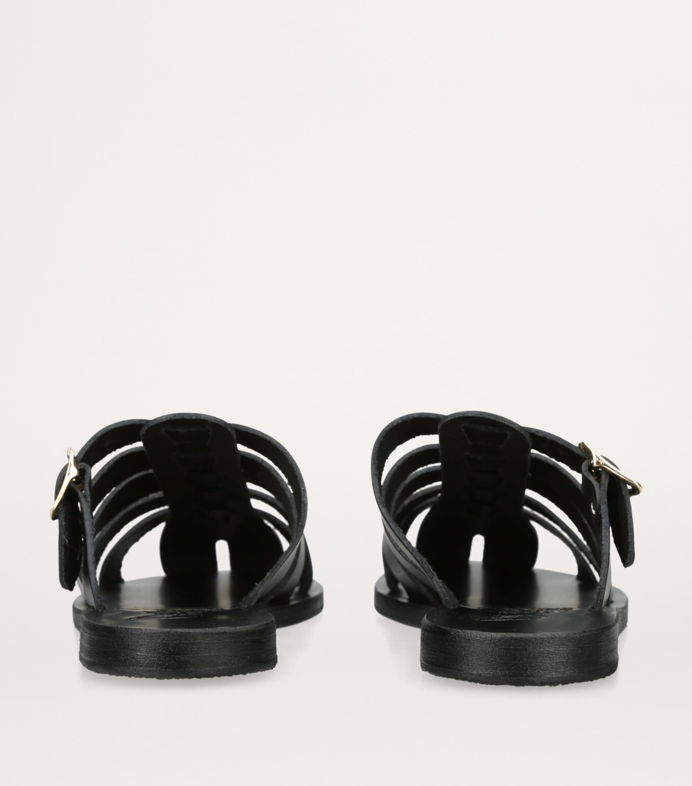 Ancient Greek Sandals Leather Cosmia Sandals Black Image 2