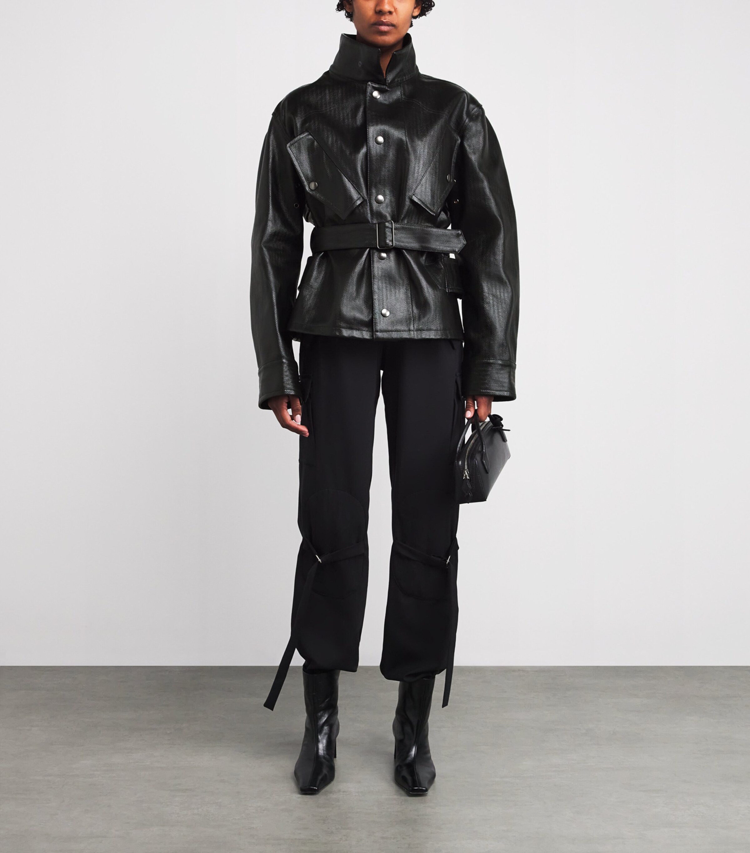 R*様 Maison Martin Margiela ここのえ Cotton K Maison Margiela Black Cotton Coated Caban Jacket | Harrods US