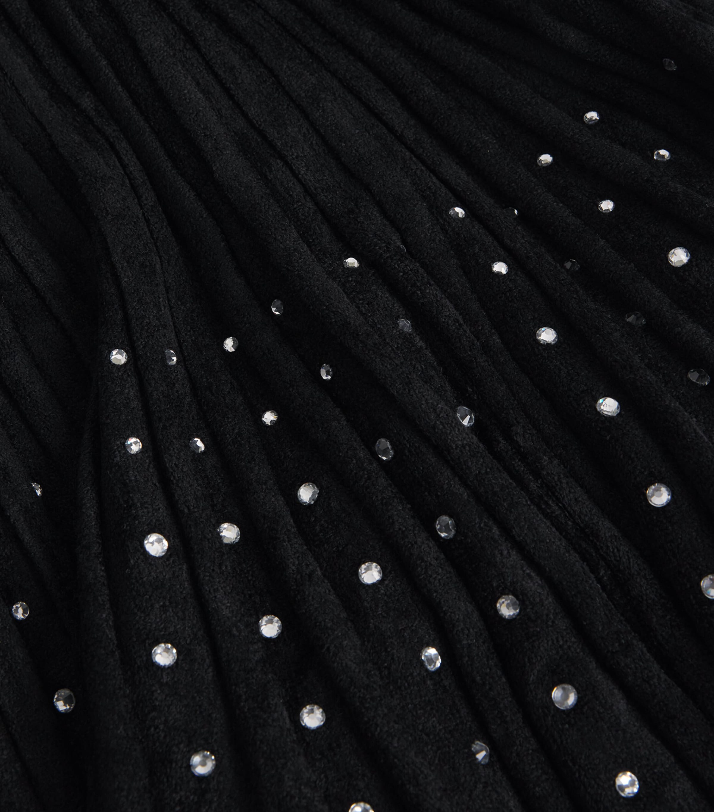 Embellished Knit Mini Dress BLACK Image 5