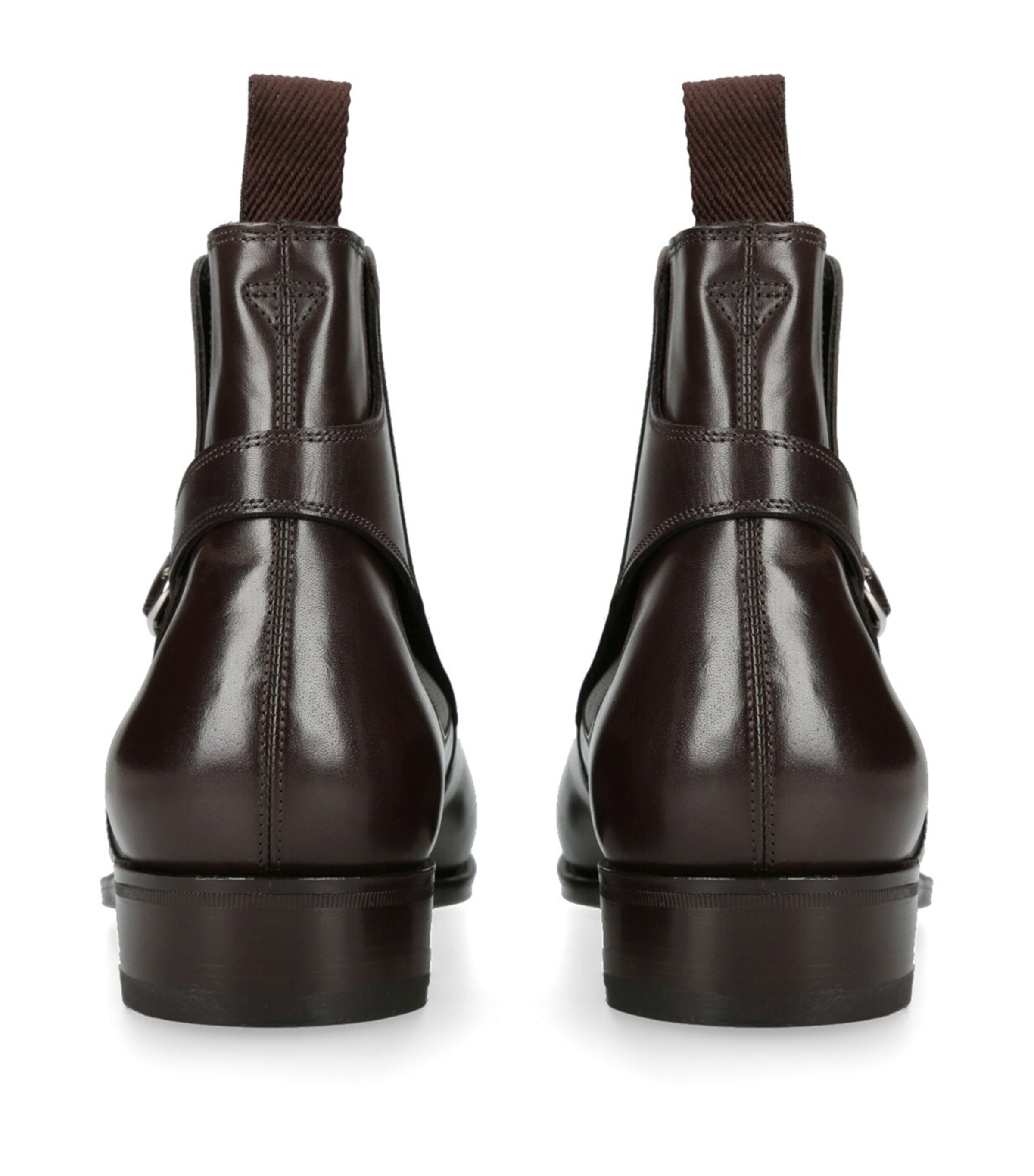 Leather Buckle Chelsea Boot DARK BROWN Image 2