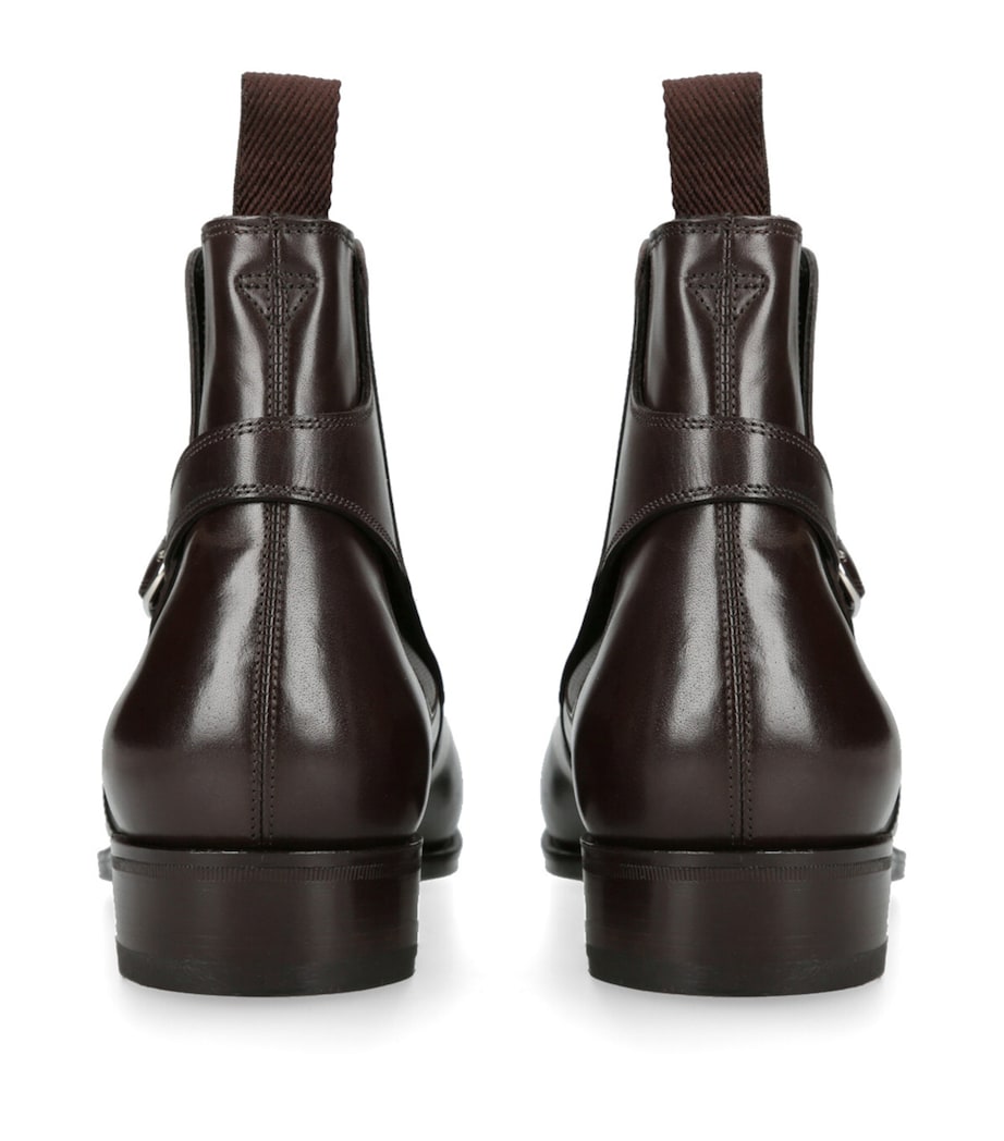 Leather Buckle Chelsea Boot DARK BROWN Image 2