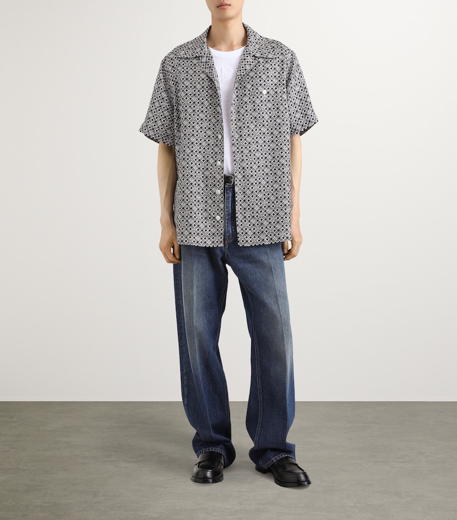 Silk DG Logo Short-Sleeve Shirt HN5KG-NERO Image 2