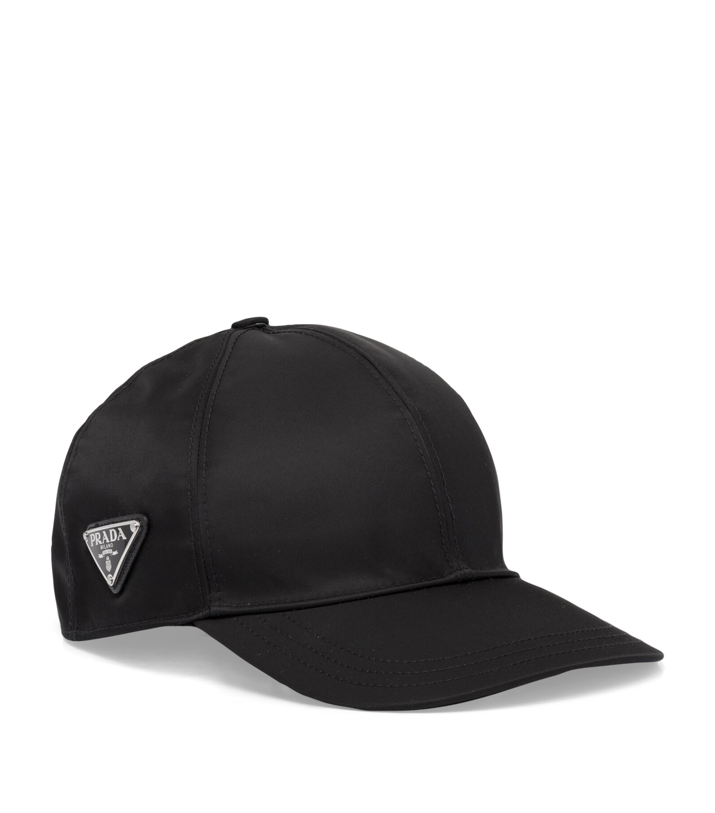 Prada Re-nylon Baseball Cap In Black