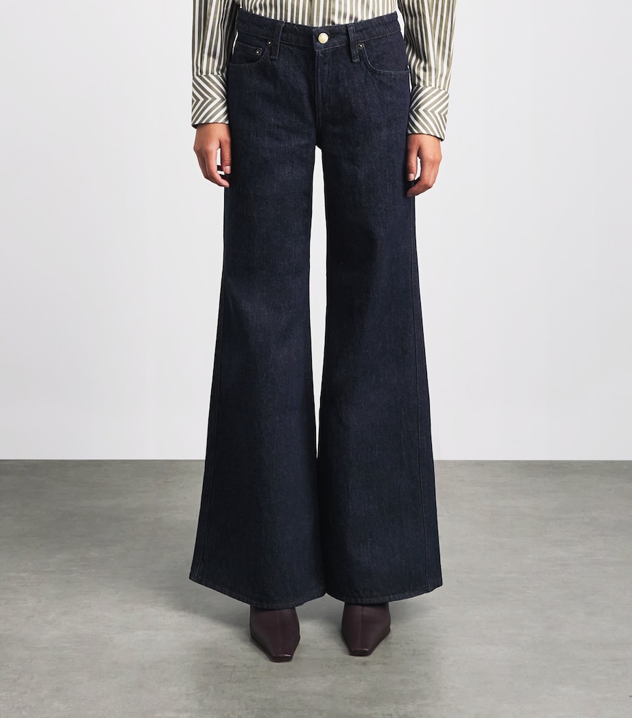 Rag & Bone Womens Josie Mid-Rise Flared Jeans Darkrinse Image 4