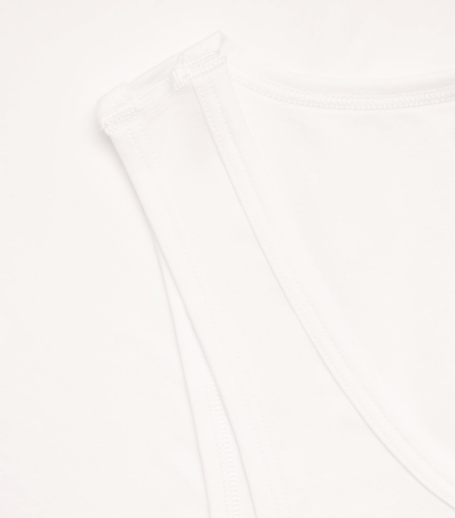 Hanro Mens Stretch-Cotton Tank Top White Image 4