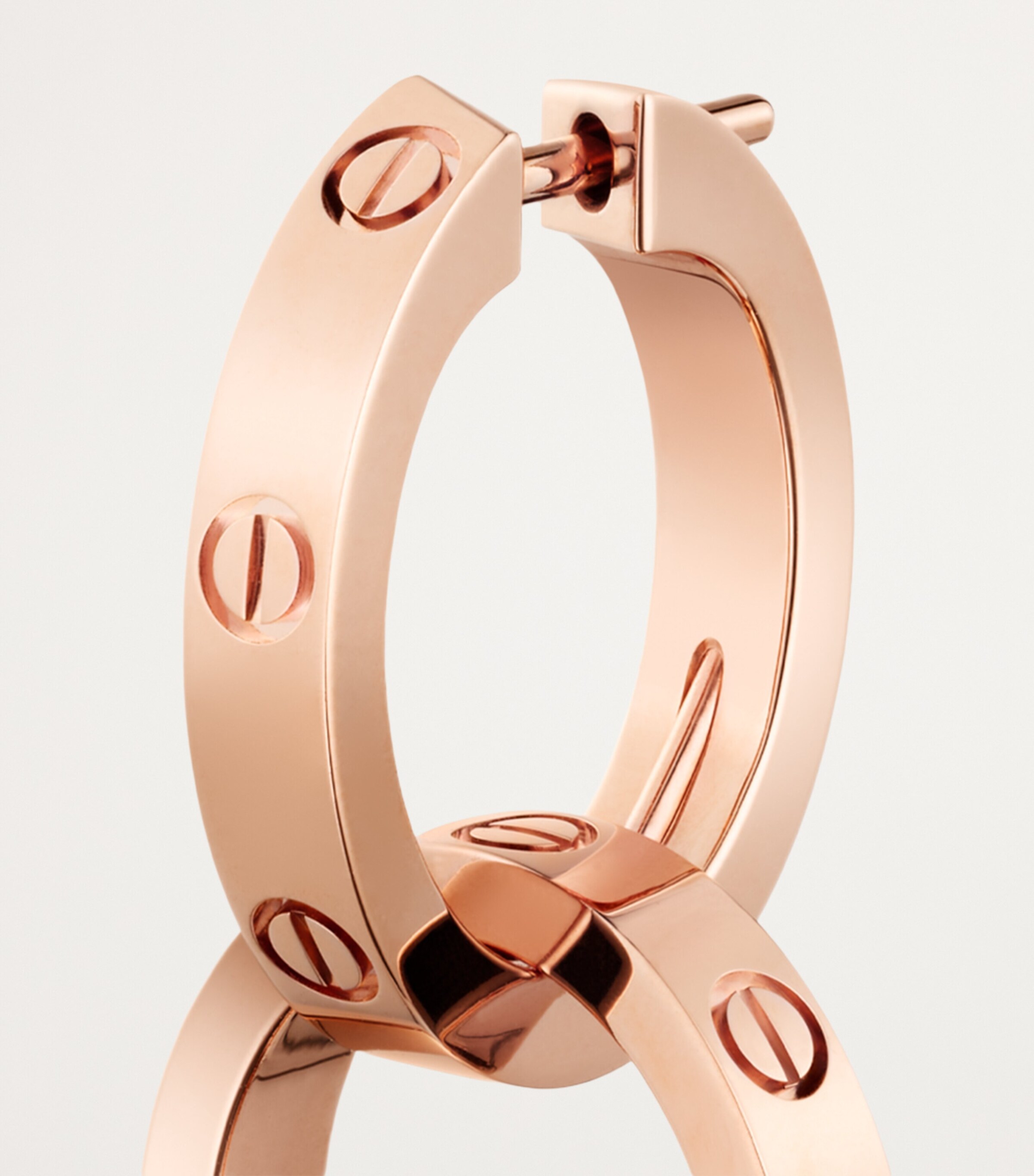 Rose Gold LOVE Double Hoop Earrings ROSE GOLD Image 8