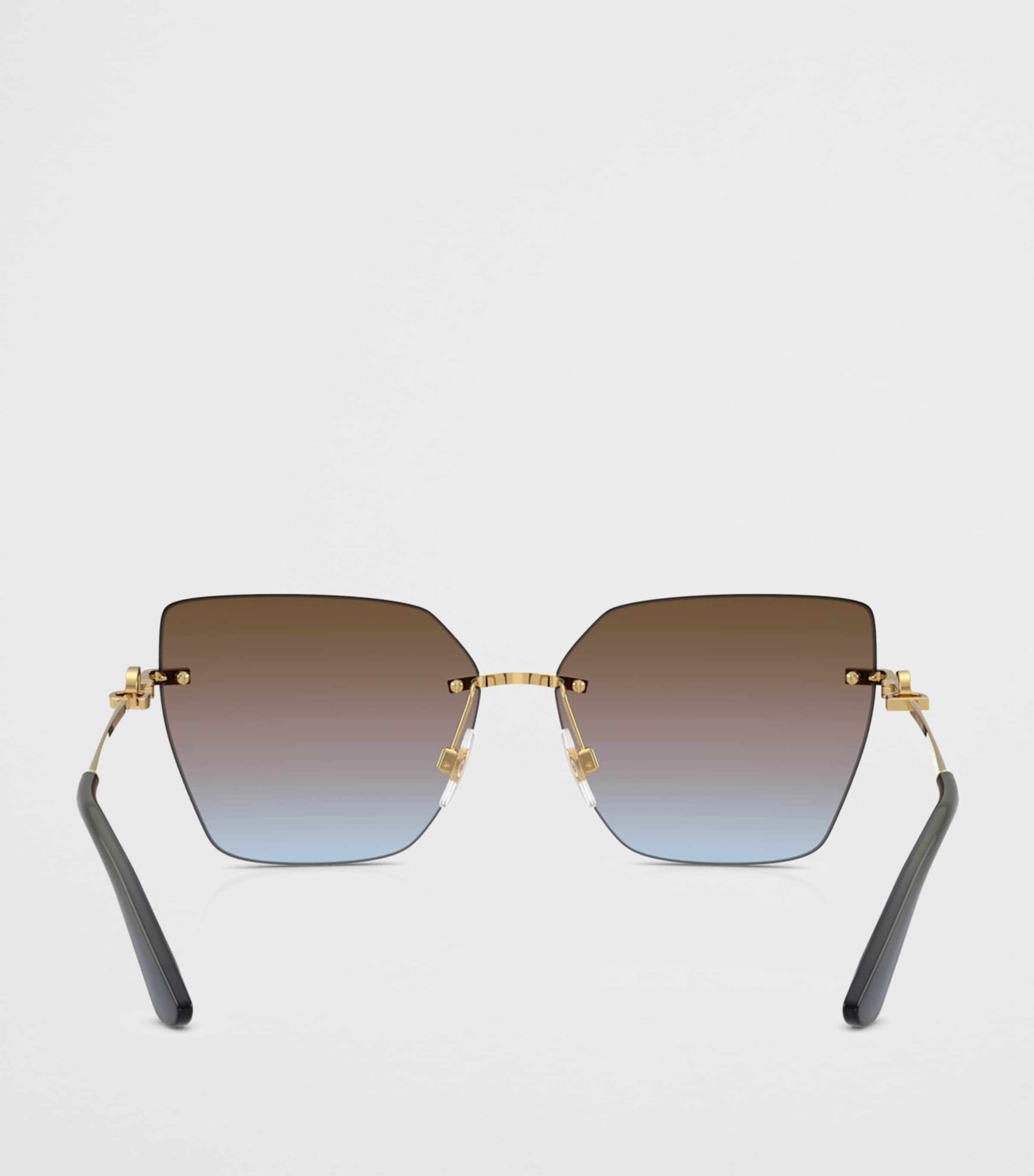 Dolce&Gabbana Metal Cat Eye Sunglasses Gold Image 4