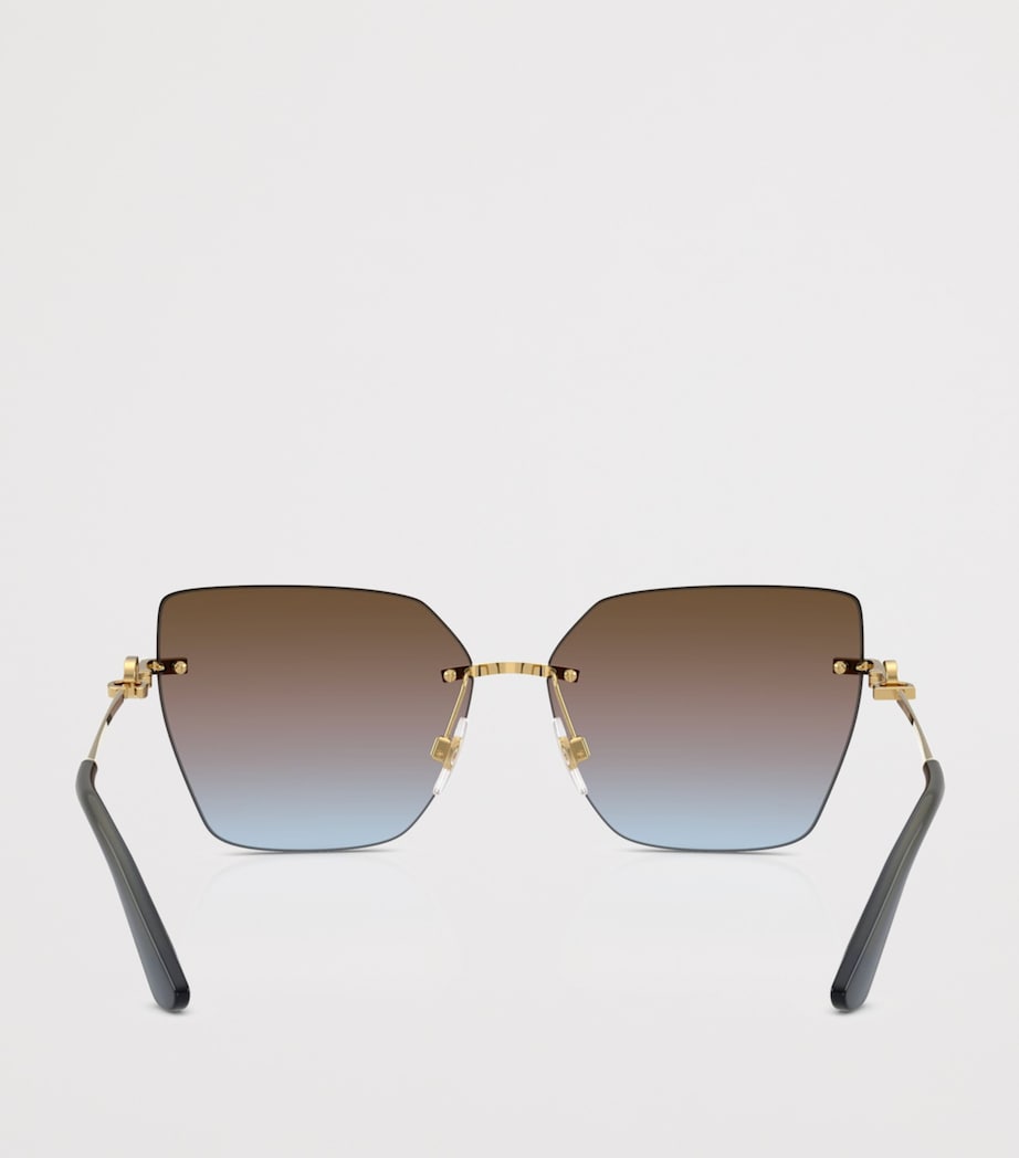 Dolce&Gabbana Metal Cat Eye Sunglasses Gold Image 4