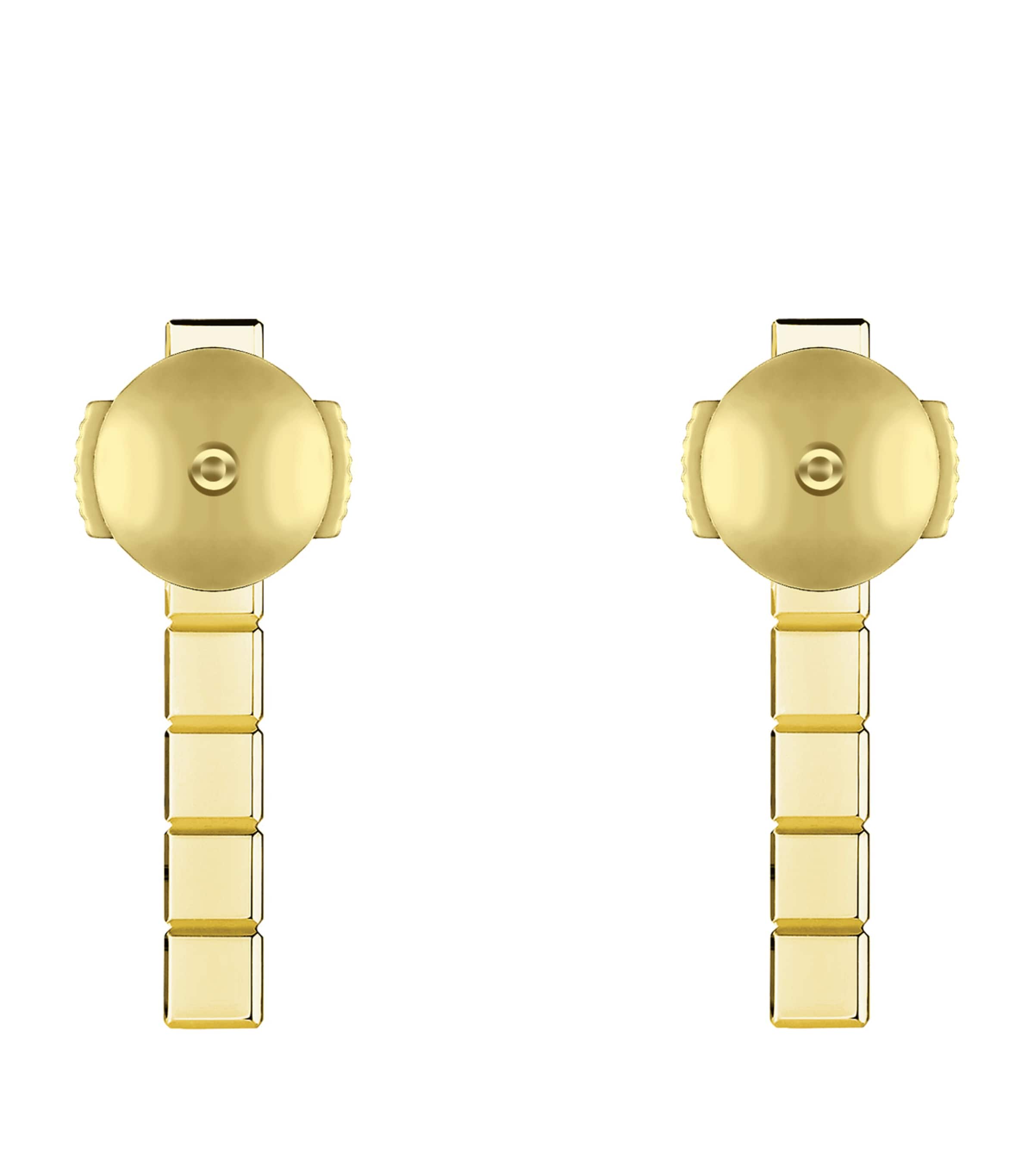 Yellow Gold and Diamond Ice Cube Earrings 18K YELLOW GOLD Image 3