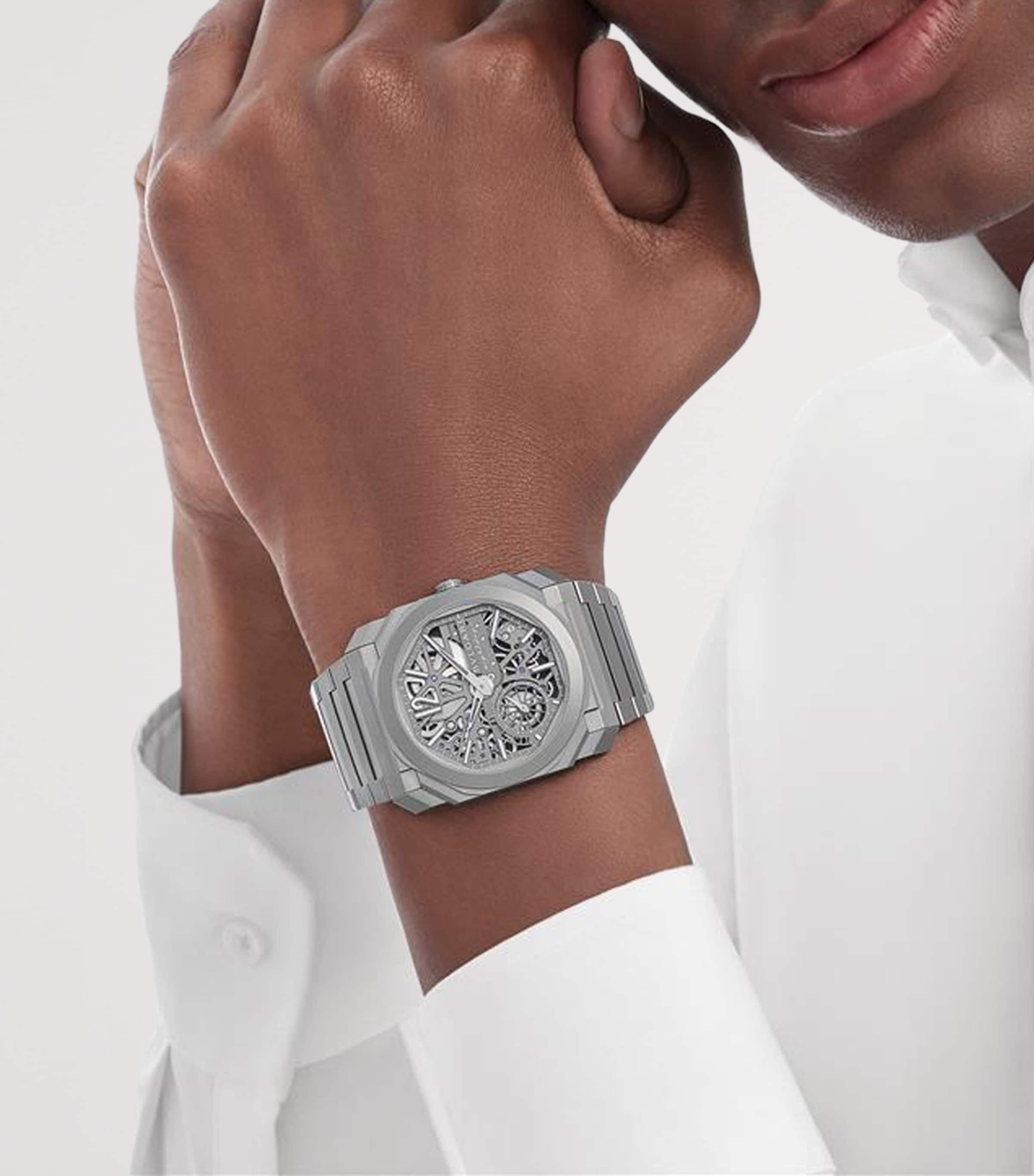 Titanium Octo Finissimo Skeleton 8 Days Watch 40mm BLACK Image 5