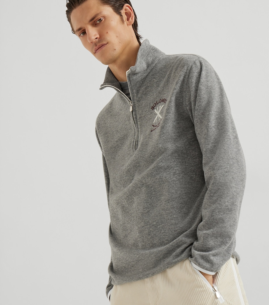 Cashmere-Blend Quarter-Zip Sweatshirt C8469 Image 2