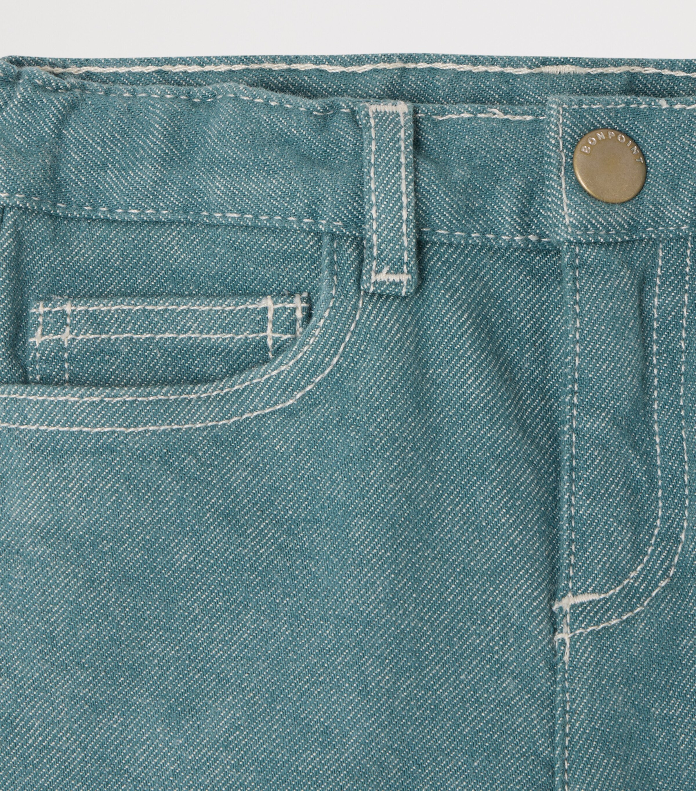 Bonpoint Elasticated Waistband Jeans (6-18 Months) Emeraude Image 3