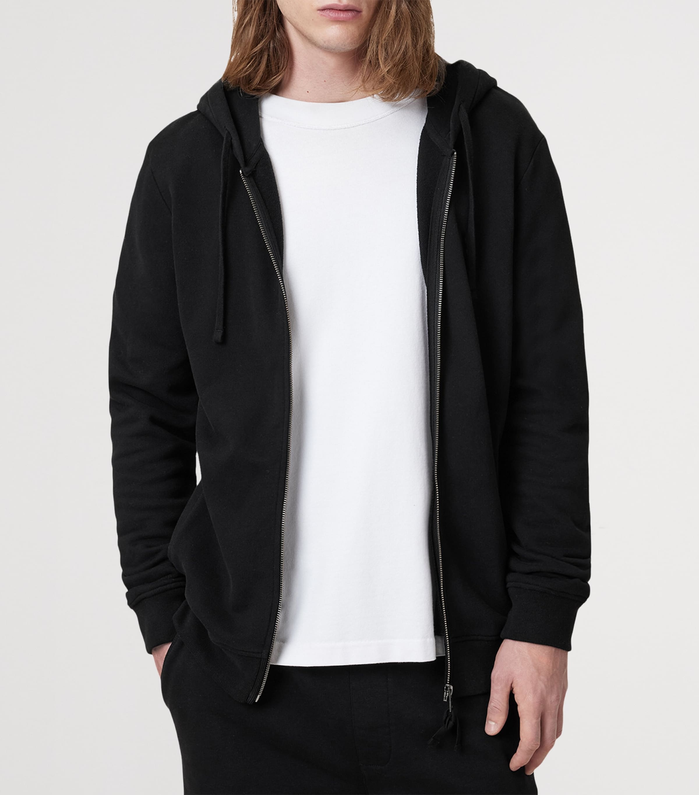 Raven Zip-Up Hoodie BLACK Image 4
