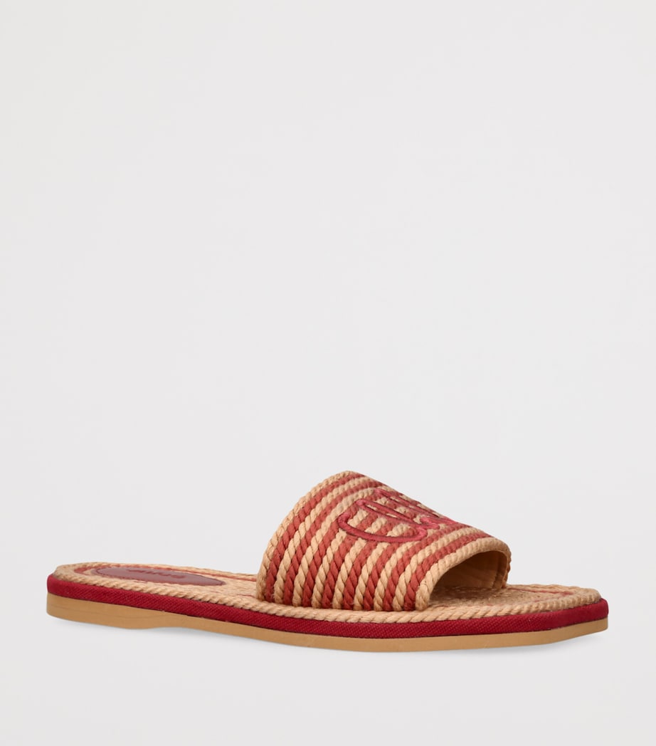 Chloé Woven Logo Sandals Pink Image 3