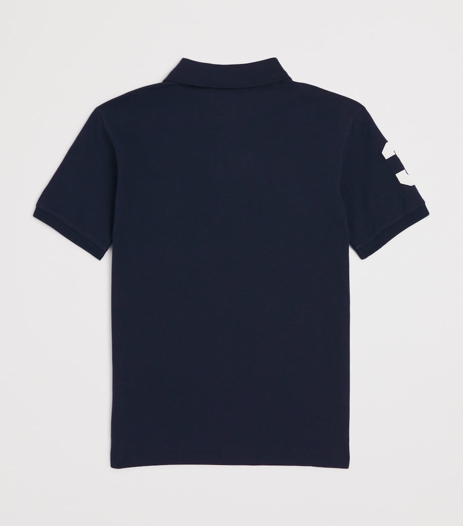 Cotton Big Polo Pony Polo Shirt (6-14 Years) NAVY Image 2