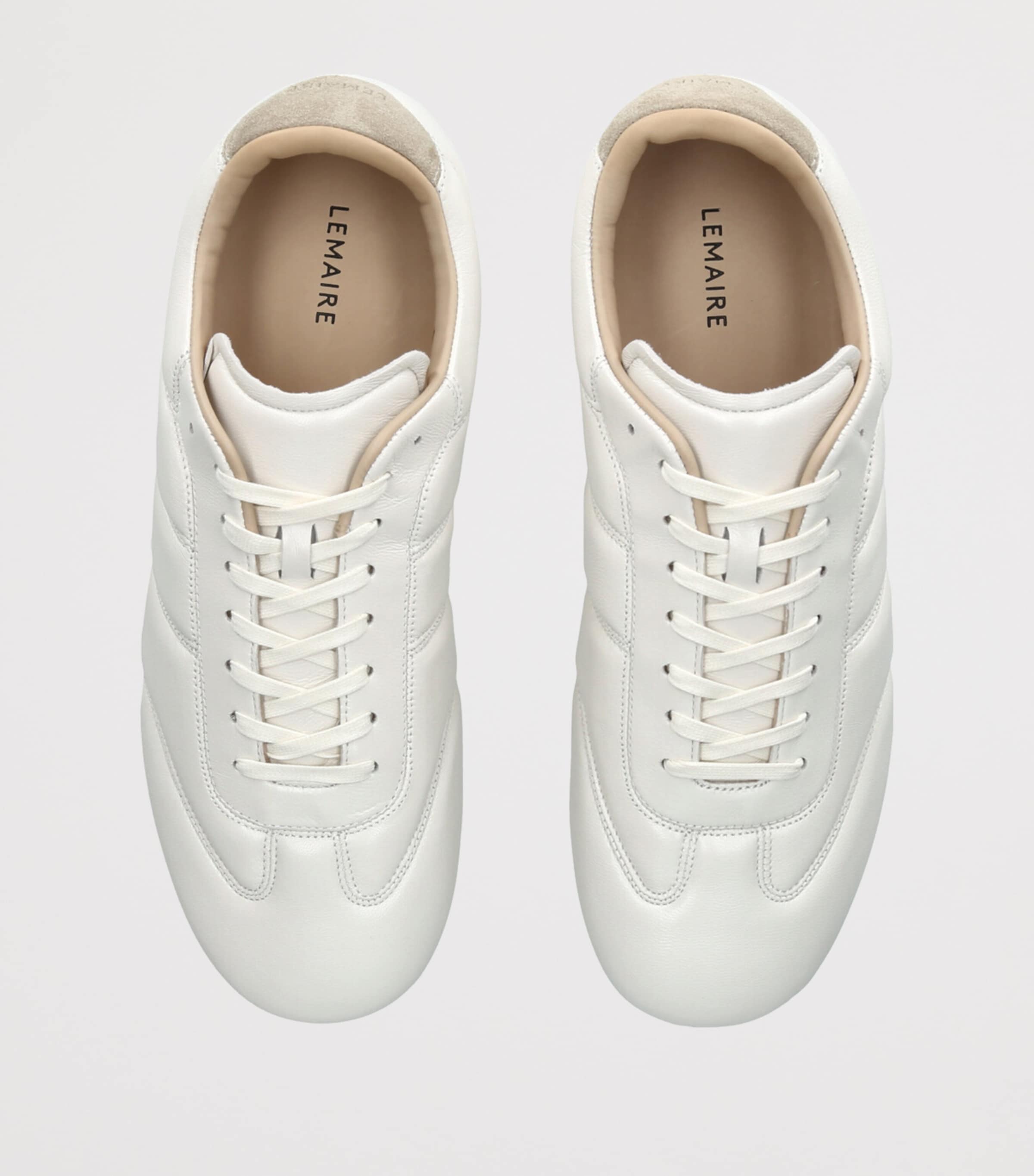 Leather Soft Runner Sneakers WHITE Image 4