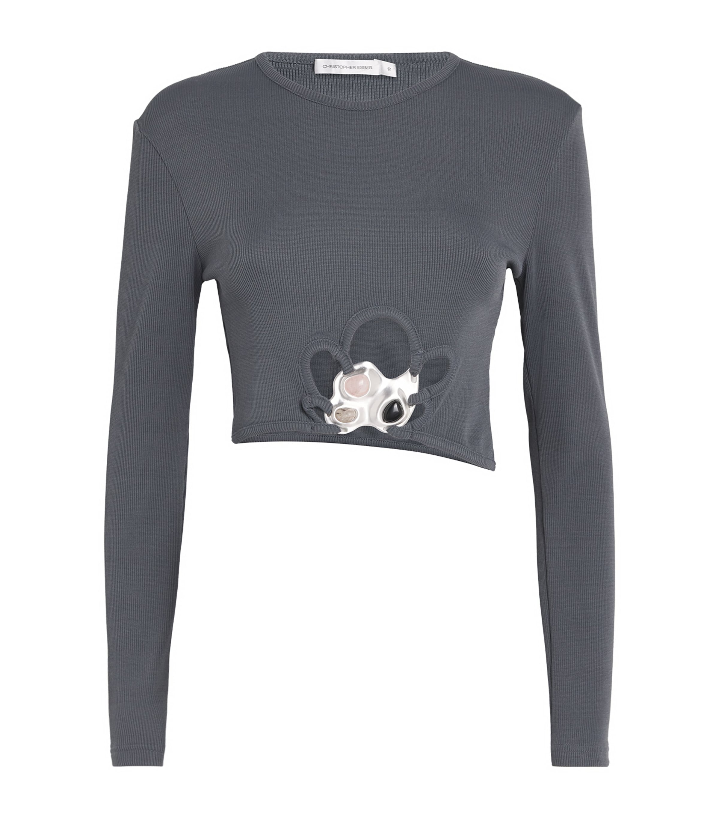 Christopher Esber Trio Stone Crop Top