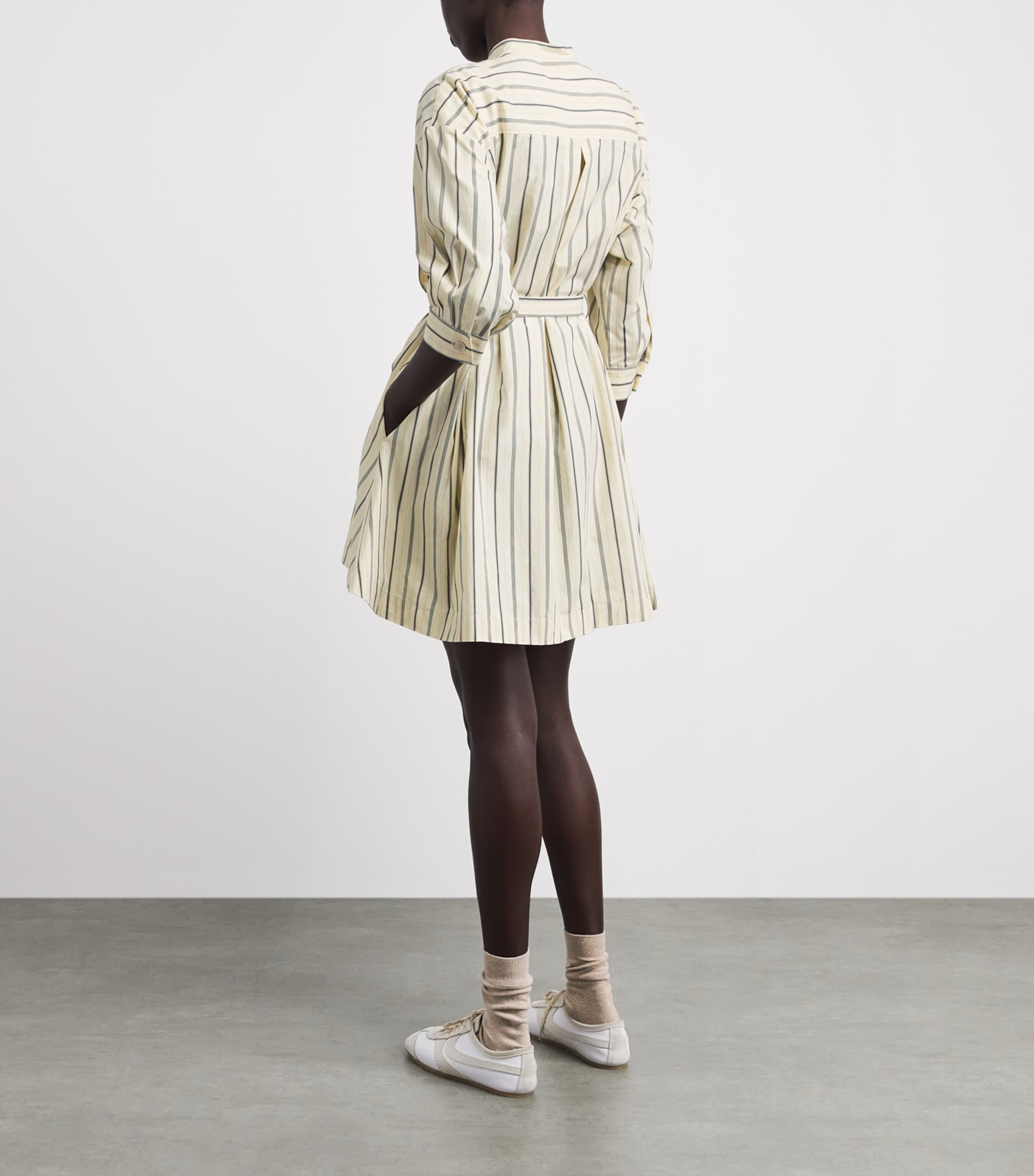 Claudie Pierlot Womens Cotton Stripe Mini Dress Multicolored Image 5