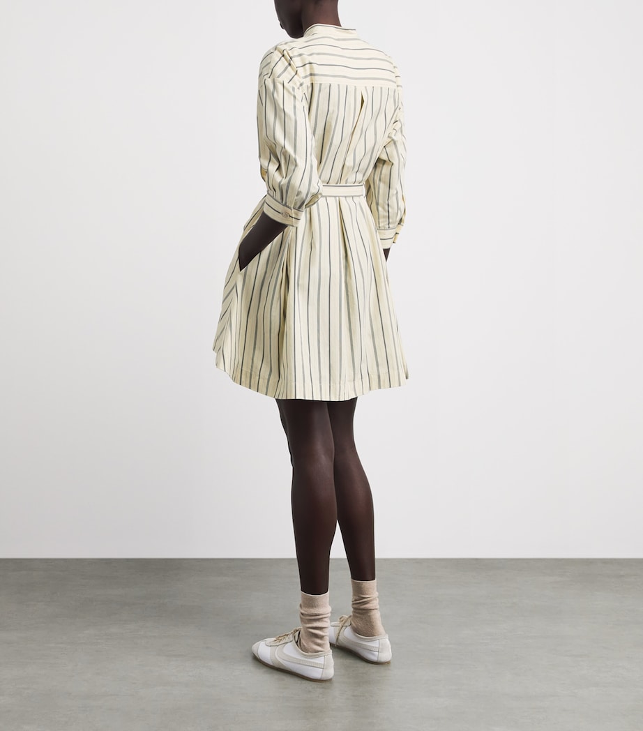 Claudie Pierlot Womens Cotton Stripe Mini Dress Multicolored Image 5