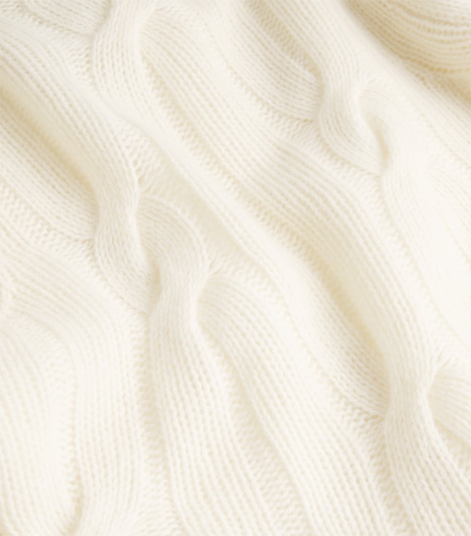 Kid Cashmere Cable-Knit Sweater 0-R WHITE Image 5