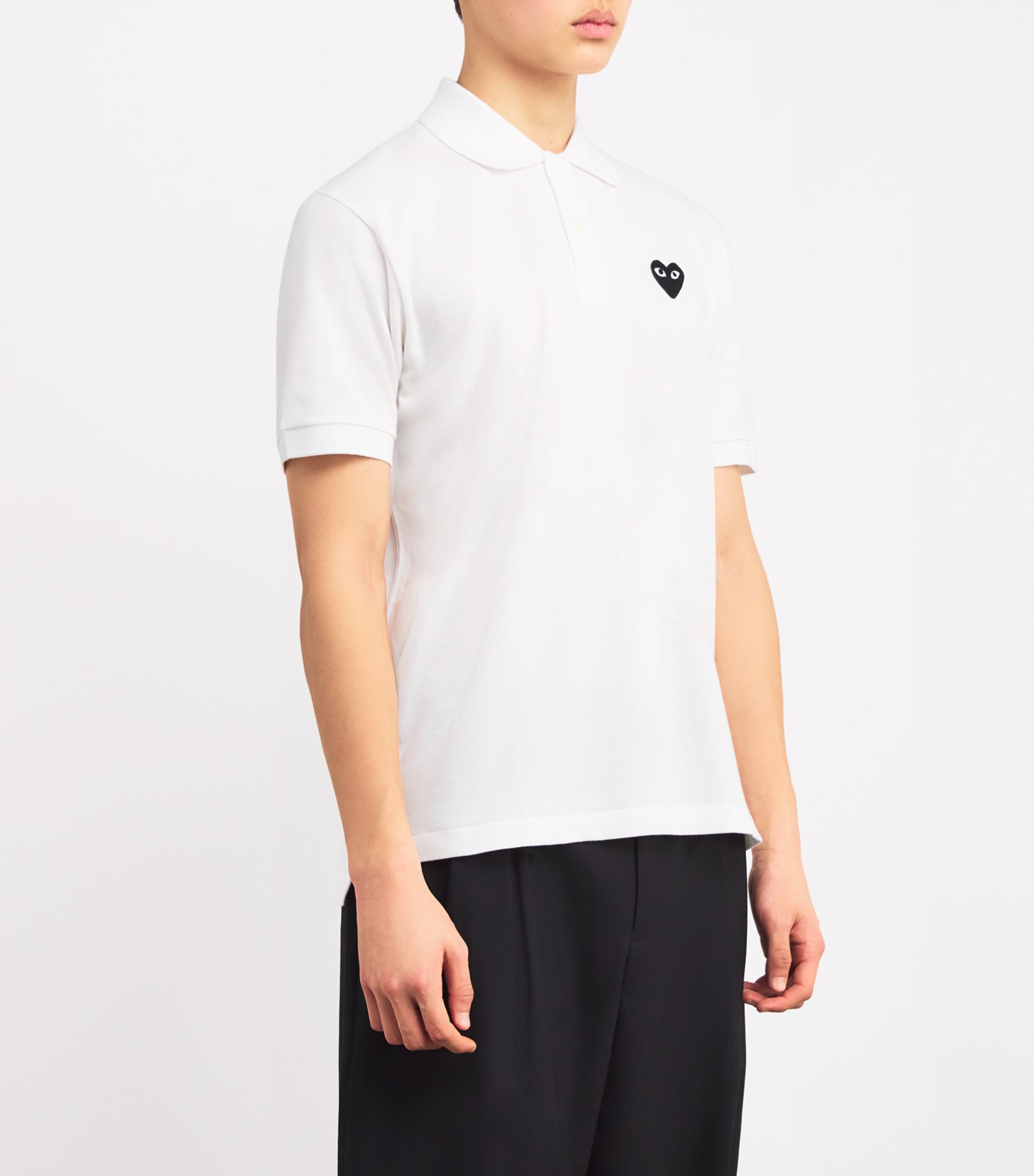 Heart Logo Polo Shirt WHITE Image 3