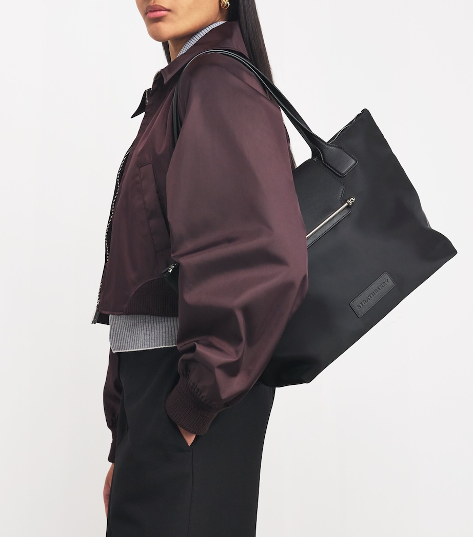 Strathberry Nylon Tote Bag Black Image 2