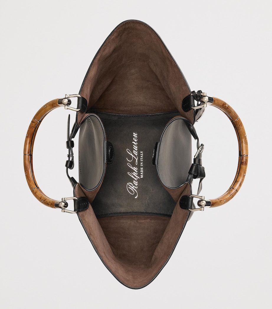 Leather Ralph Tote Bag BLACK Image 4