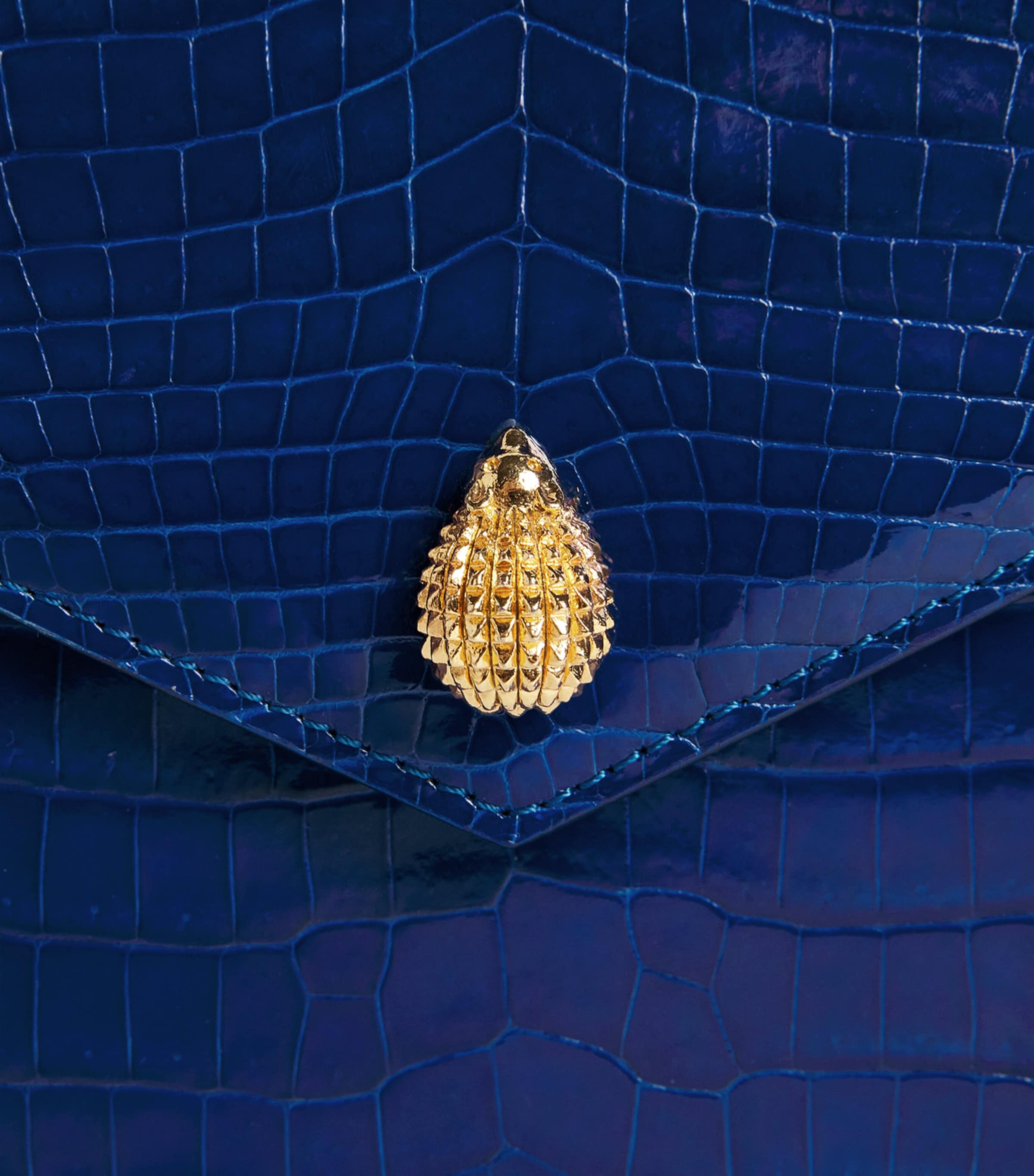 Ethan K Crocodile Leather Infinity Top-Handle Bag Bs Vedra Night Image 6