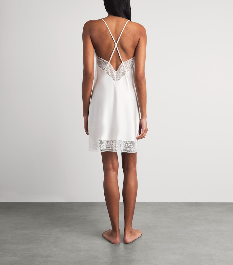 Aubade Womens Silk-Blend Midnight Whisper Nightdress Opale Image 5