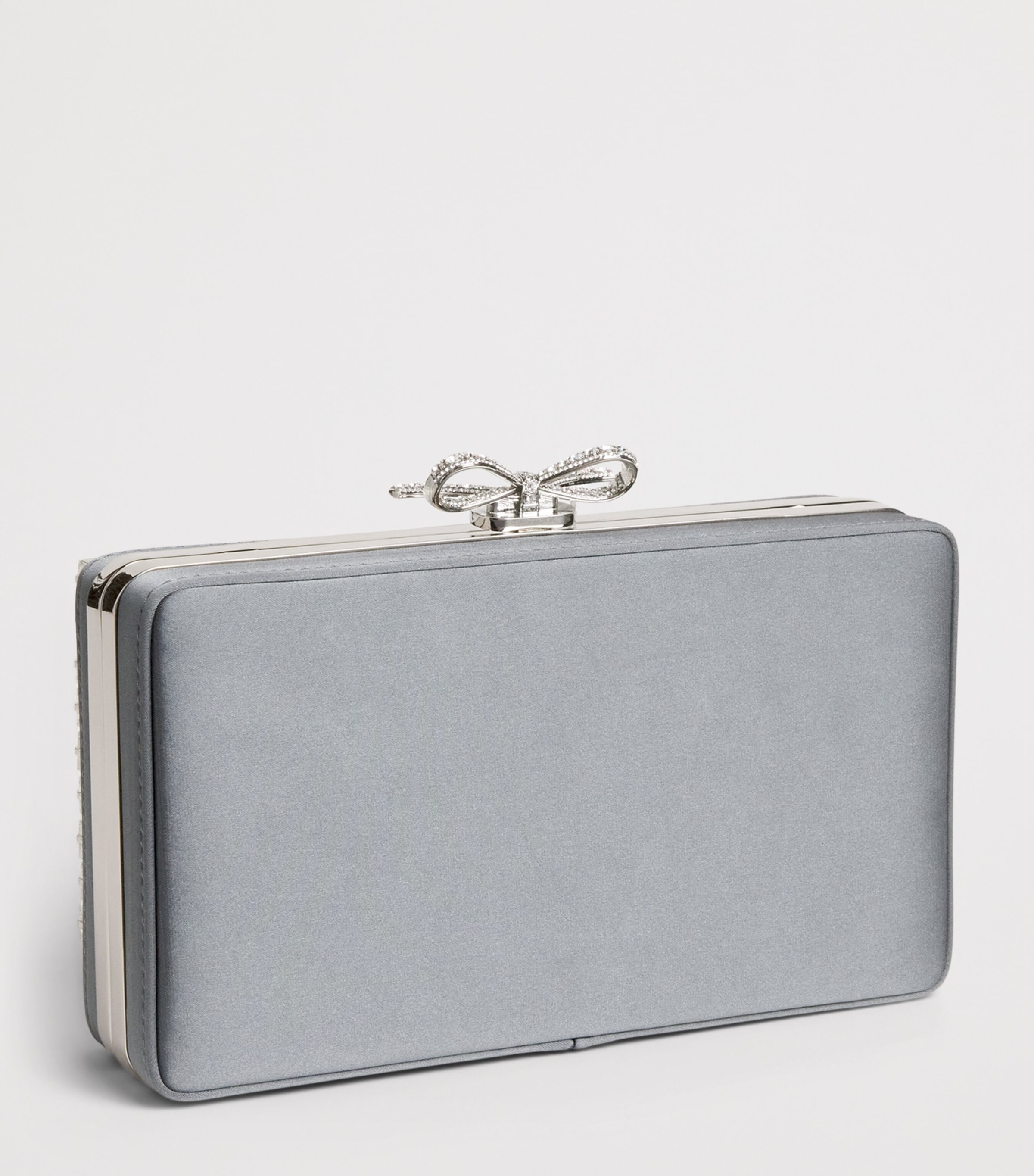 Crystal Rectangular Clutch Bag GREY Image 3