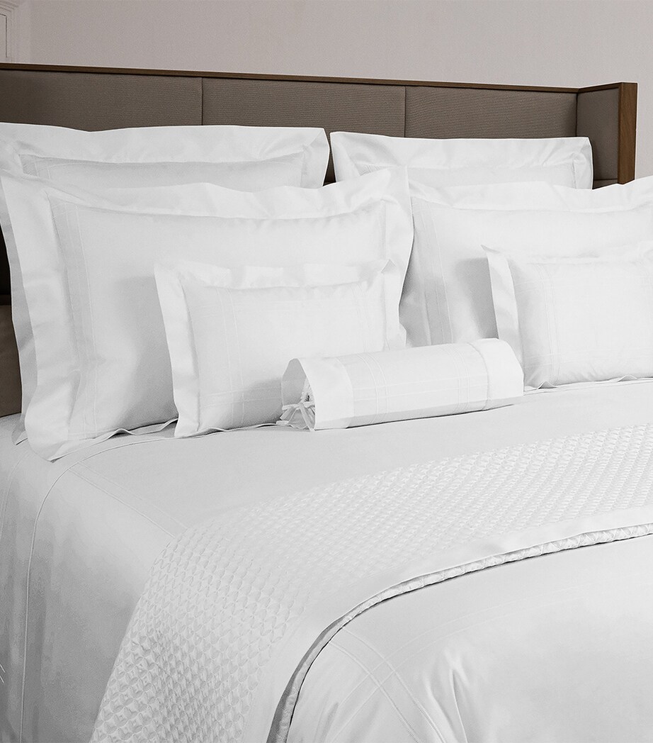 Yves Delorme Couture Cotton Adagio Double Bedspread (250cm x 250cm) Blanc Image 2