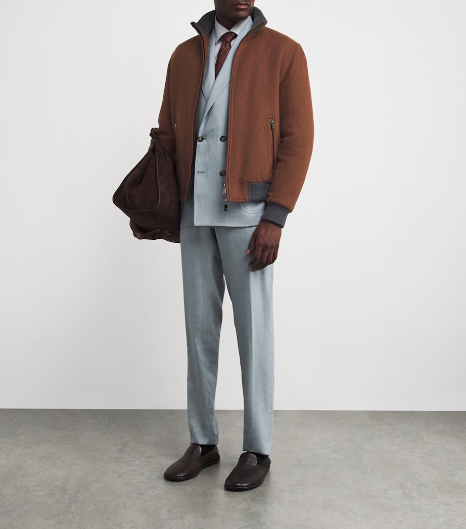 Wool-Blend Bomber Jacket 42 BROWN Image 2