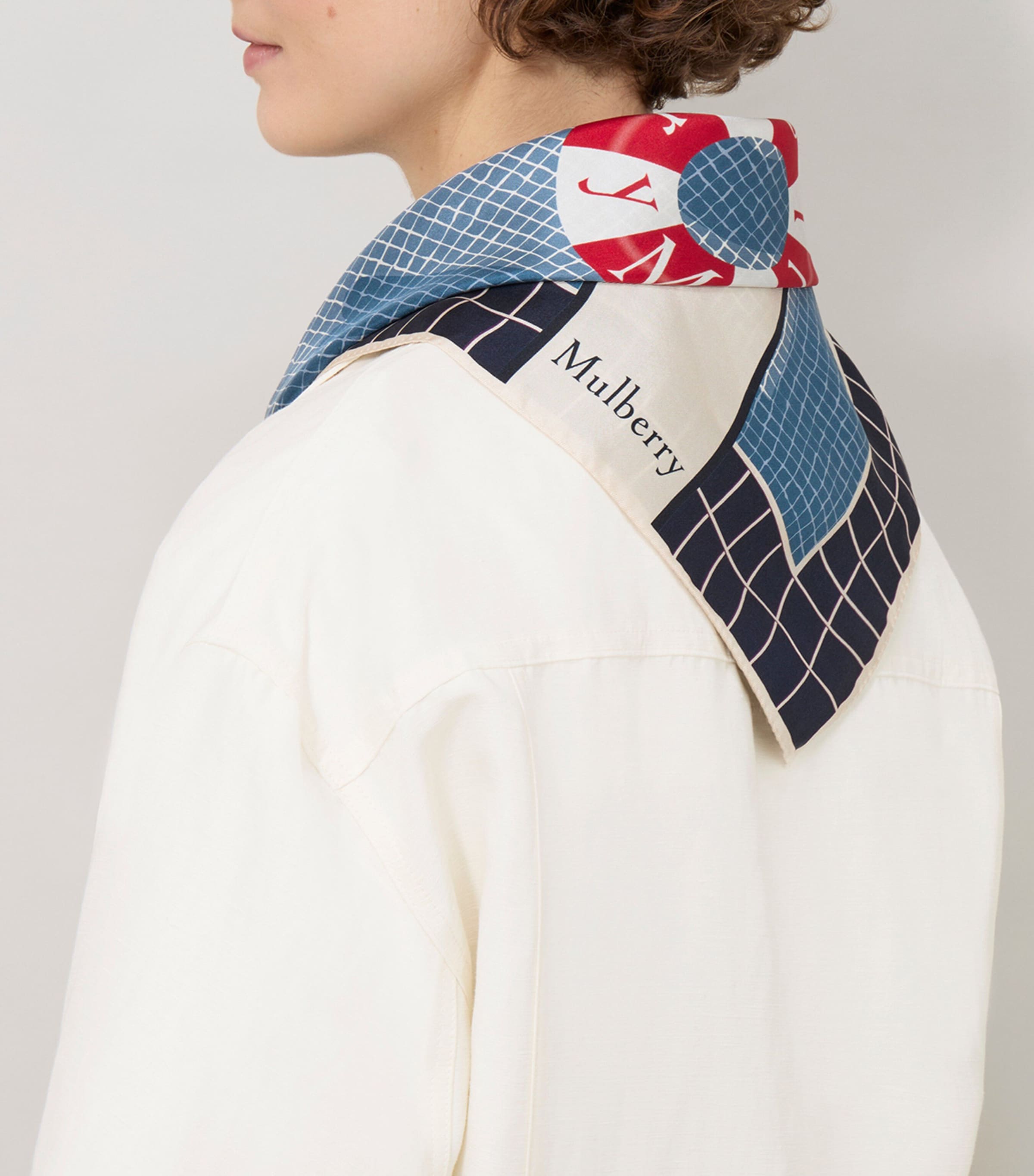 Silk Summer Pool Scarf BRIGHTON BLUE Image 2