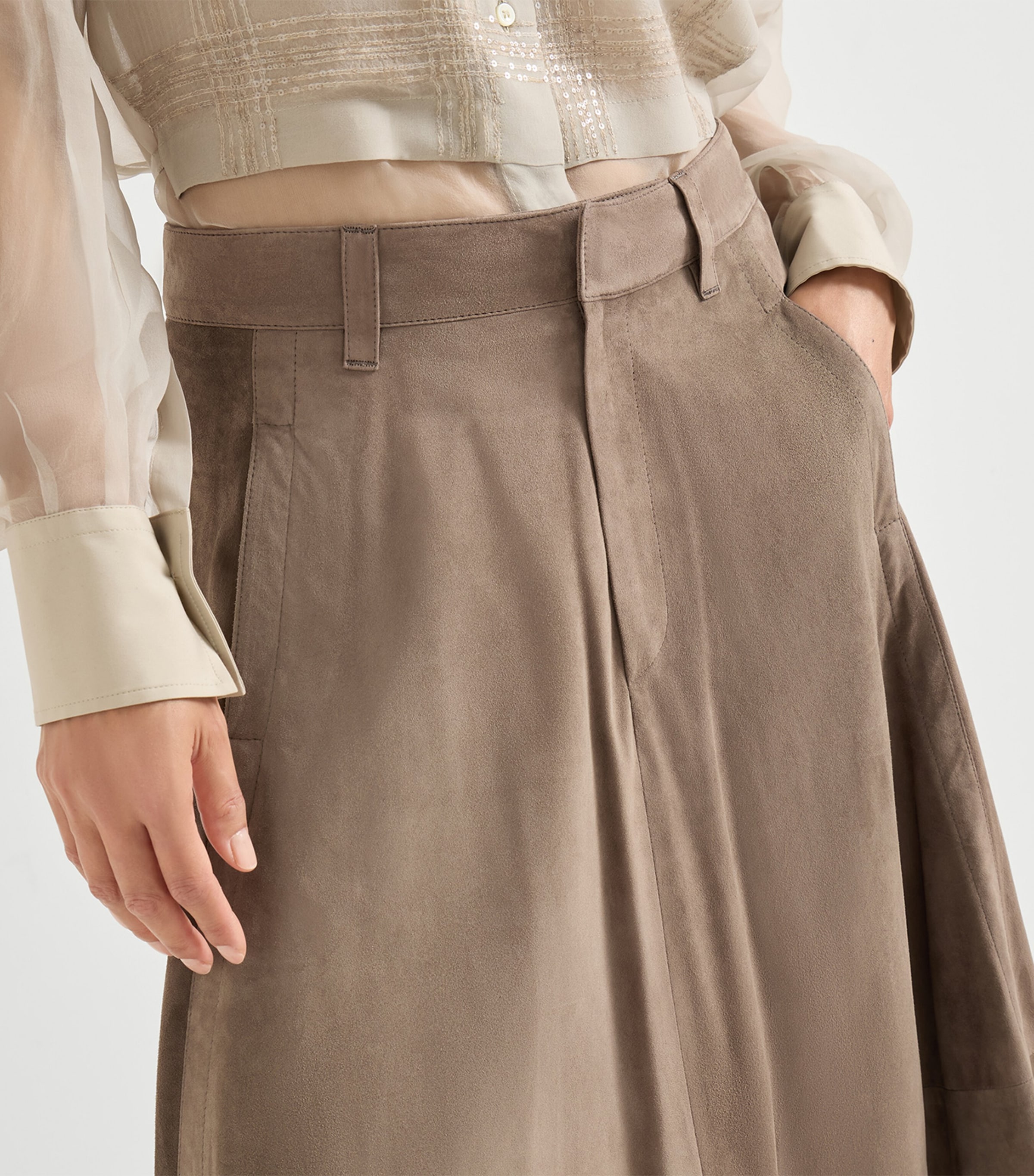 Suede Midi Skirt C1099 Image 5